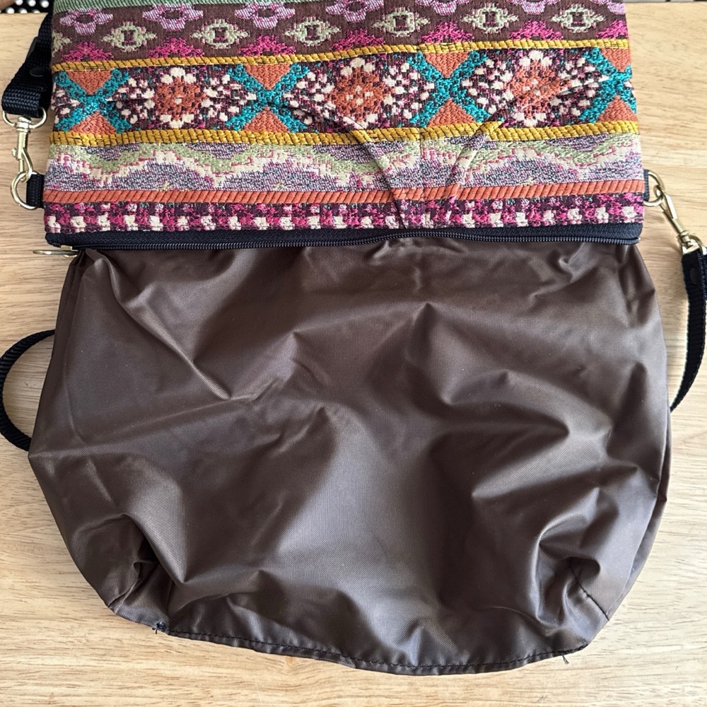 Danny K Boho Tapestry Crossbody Shoulder Bag Multicolor Made in USA Artisan Folk - Picture 13 of 16